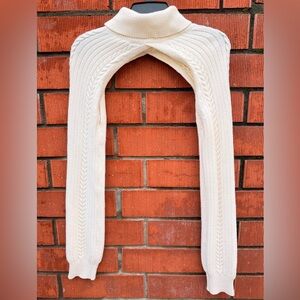Cream Knit Shrug / Bolero Sweater – Size L